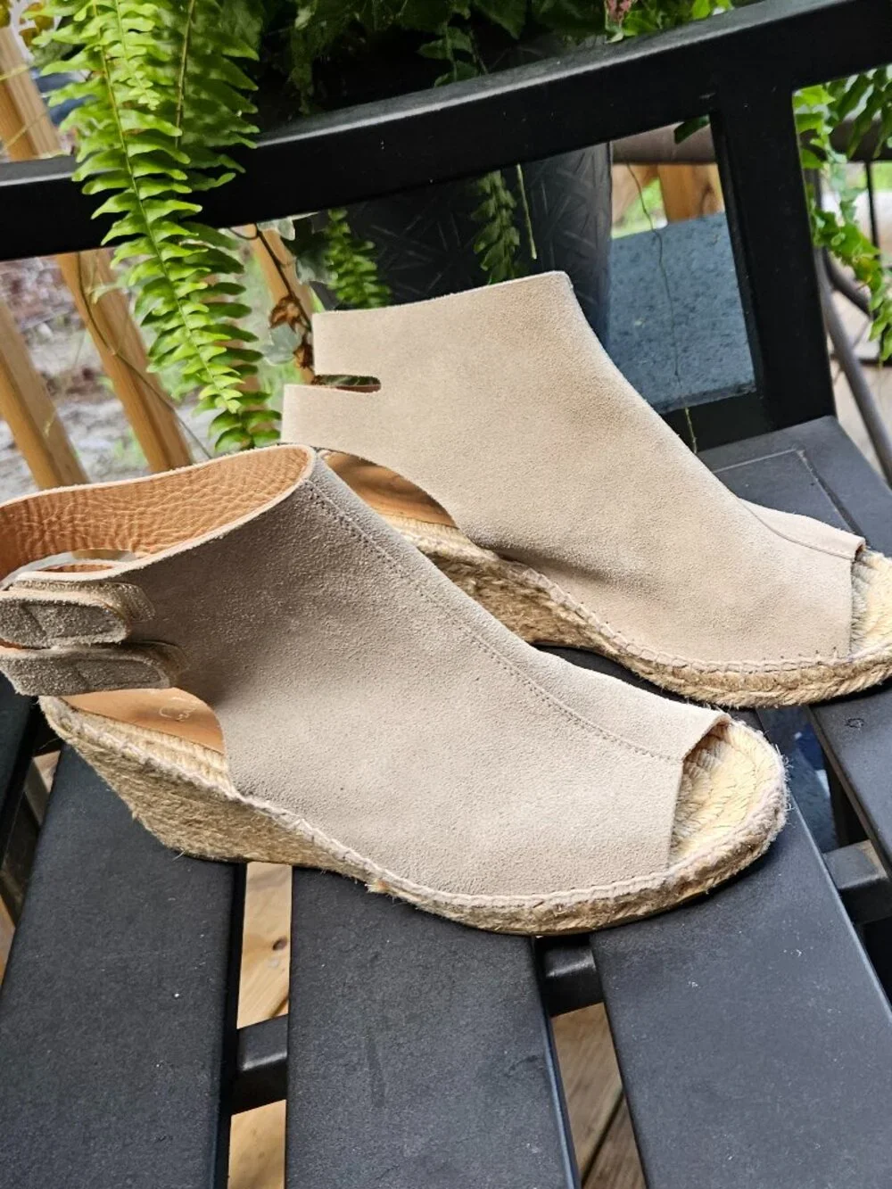 MOND Suede wedges espadrilles Sz 38 EU 7.5 US